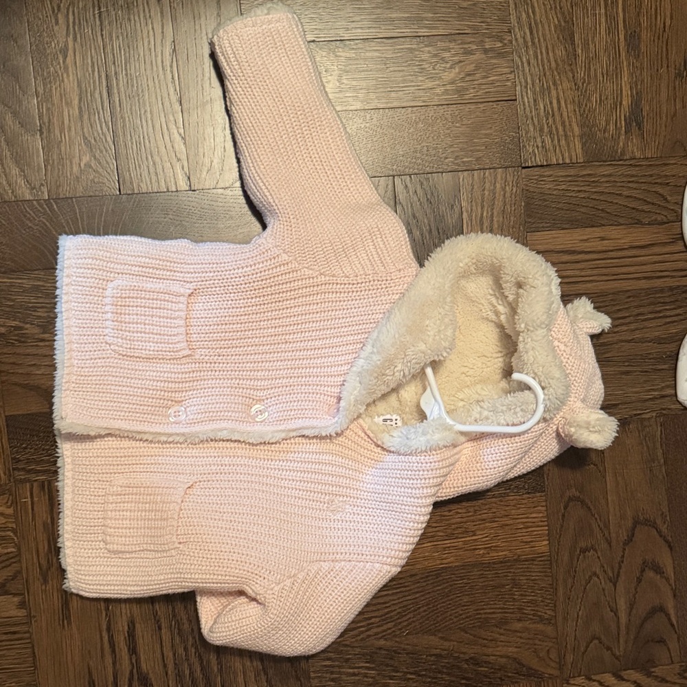 Baby Gap Girls Knit Baby Hoodie with Ears 6-12M